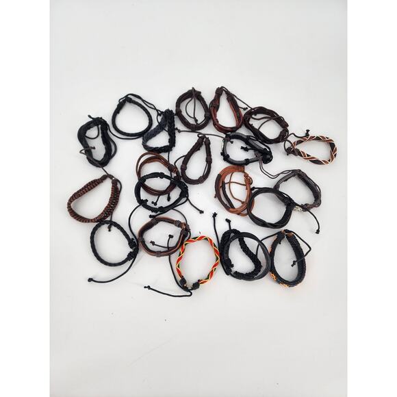 20 Pack Genuine Leather Bracelets - Picture 6 of 6